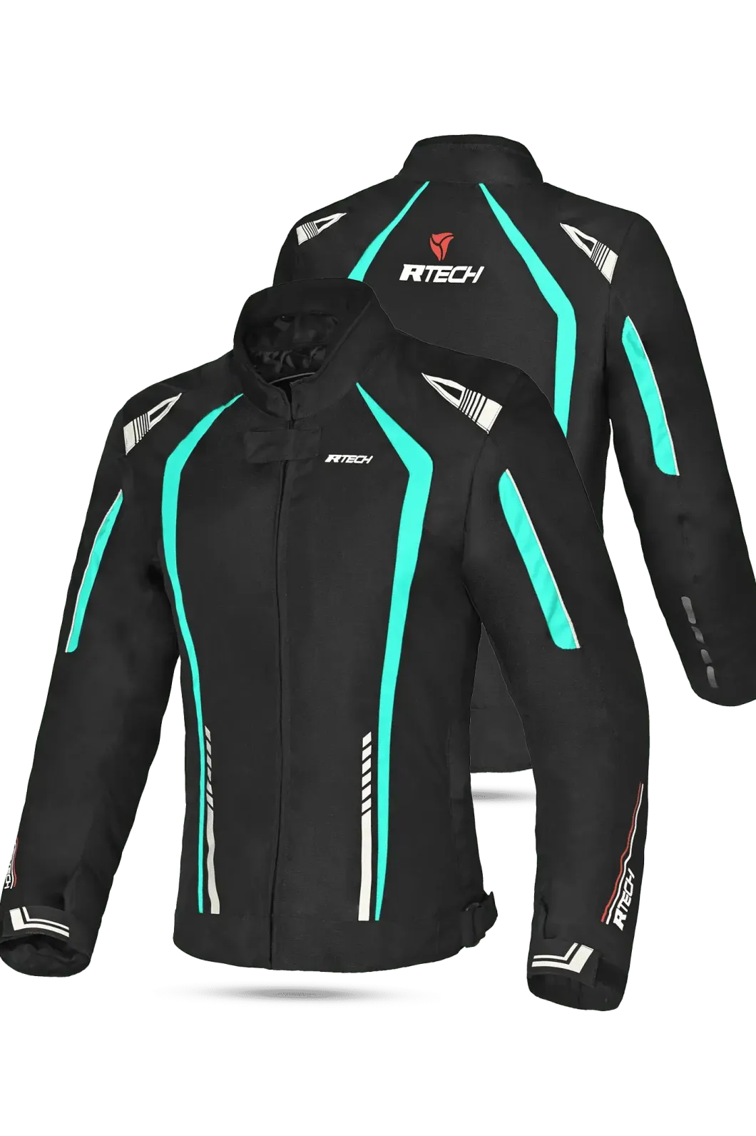 R-Tech Marshal Women's Motorcycle Jacket Black/Turquoise