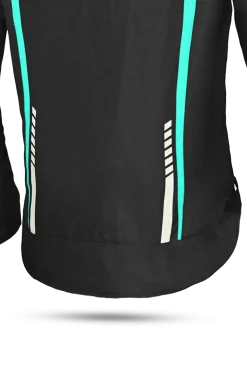 R-Tech Marshal Women's Motorcycle Jacket Black/Turquoise