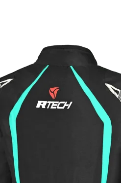 R-Tech Marshal Women's Motorcycle Jacket Black/Turquoise