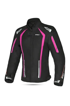 R-Tech Marshal Women's Motorcycle Jacket Black/Pink