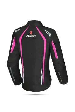 R-Tech Marshal Women's Motorcycle Jacket Black/Pink