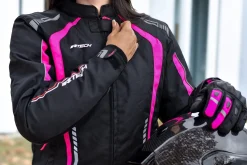 R-Tech Marshal Women's Motorcycle Jacket Black/Pink