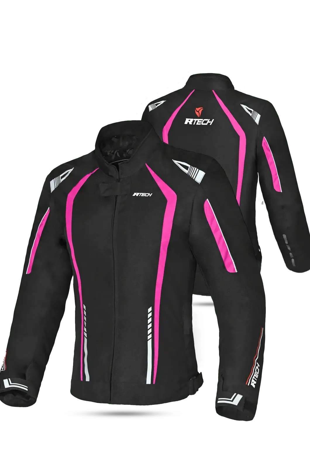 R-Tech Marshal Women's Motorcycle Jacket Black/Pink