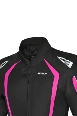 R-Tech Marshal Women's Motorcycle Jacket Black/Pink