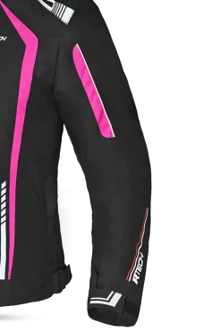 R-Tech Marshal Women's Motorcycle Jacket Black/Pink