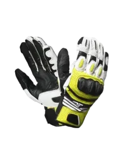 R-TECH - PIEL ROCCO Racing GLOVES Black/Amarillo Farina
