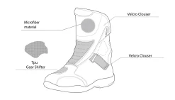 R-TECH Revo Touring Motorcycle Boots Black