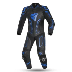 R-Tech rising Kangaroo Mix star Full-Leather Racing Motorcycle Suit Black/Blue