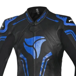 R-Tech rising Kangaroo Mix star Full-Leather Racing Motorcycle Suit Black/Blue