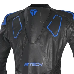 R-Tech rising Kangaroo Mix star Full-Leather Racing Motorcycle Suit Black/Blue
