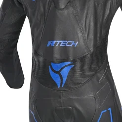 R-Tech rising Kangaroo Mix star Full-Leather Racing Motorcycle Suit Black/Blue