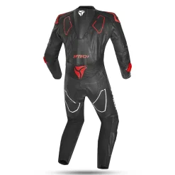 R-Tech rising Kangaroo Mix star Full-Leather Racing Motorcycle Suit Black/White and Red