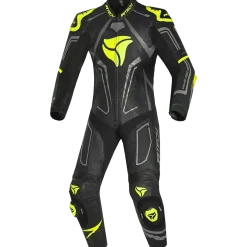R-Tech rising star Kangaroo Mix Full-Leather Racing Motorcycle Suit Black/Yellow