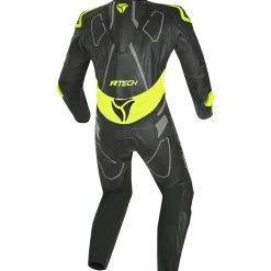 R-Tech rising star Kangaroo Mix Full-Leather Racing Motorcycle Suit Black/Yellow