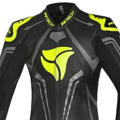 R-Tech rising star Kangaroo Mix Full-Leather Racing Motorcycle Suit Black/Yellow