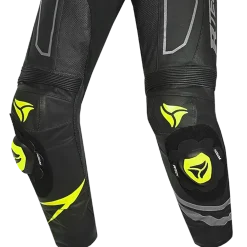 R-Tech rising star Kangaroo Mix Full-Leather Racing Motorcycle Suit Black/Yellow