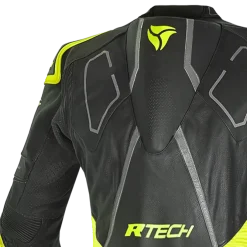 R-Tech rising star Kangaroo Mix Full-Leather Racing Motorcycle Suit Black/Yellow