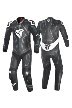R-Tech Rising Star Kangaroo Mix One-Piece Motorcycle Suit Black/White