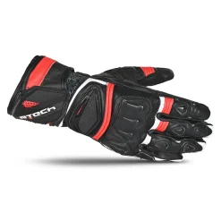 R-Tech Robo Men Black Red Leather Racing Gloves