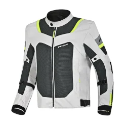 R-TECH SPIRAL MESH GIACCA DI MOTO IN TESSUTO UOMO GHIACCIO NERO GIALLO