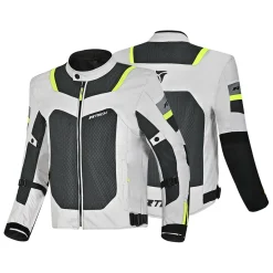 R-TECH SPIRAL MESH GIACCA DI MOTO IN TESSUTO UOMO GHIACCIO NERO GIALLO