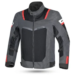 R-TECH SPIRAL MESH GIACCA DI MOTO IN TESSUTO UOMO NERO ROSSO ANTRACITE