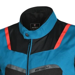 R-TECH SPIRAL MESH GIACCA DI MOTO IN TESSUTO UOMO AZZURRO NERO ROSSO