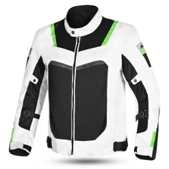 R-TECH SPIRAL MESH GIACCA DI MOTO IN TESSUTO UOMO NERO BIANCO VERDE