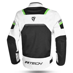 R-TECH SPIRAL MESH GIACCA DI MOTO IN TESSUTO UOMO NERO BIANCO VERDE