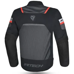 R-TECH SPIRAL MESH GIACCA DI MOTO IN TESSUTO UOMO GRIGIO NERO ROSSO