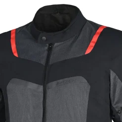 R-TECH SPIRAL MESH GIACCA DI MOTO IN TESSUTO UOMO GRIGIO NERO ROSSO