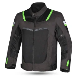 R-TECH SPIRAL MESH GIACCA DI MOTO IN TESSUTO UOMO FANGO NERO VERDE