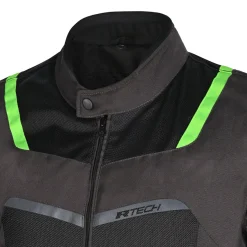 R-TECH SPIRAL MESH GIACCA DI MOTO IN TESSUTO UOMO FANGO NERO VERDE