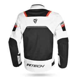 R-TECH SPIRAL MESH GIACCA DI MOTO UOMO IN TESSUTO NERO BIANCO GRIGIO ROSSO