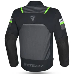 R-TECH SPIRAL MESH GIACCA DI MOTO UOMO IN TESSUTO NERO GRIGIO VERDE FLUO