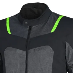 R-TECH SPIRAL MESH GIACCA DI MOTO UOMO IN TESSUTO NERO GRIGIO VERDE FLUO