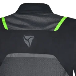 R-TECH SPIRAL MESH GIACCA DI MOTO UOMO IN TESSUTO NERO GRIGIO VERDE FLUO