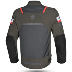 R-TECH SPIRAL MESH GIACCA DI MOTO UOMO IN TESSUTO BEIGE GRIGIO ROSSO