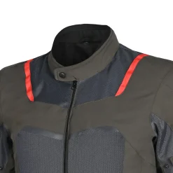 R-TECH SPIRAL MESH GIACCA DI MOTO UOMO IN TESSUTO BEIGE GRIGIO ROSSO