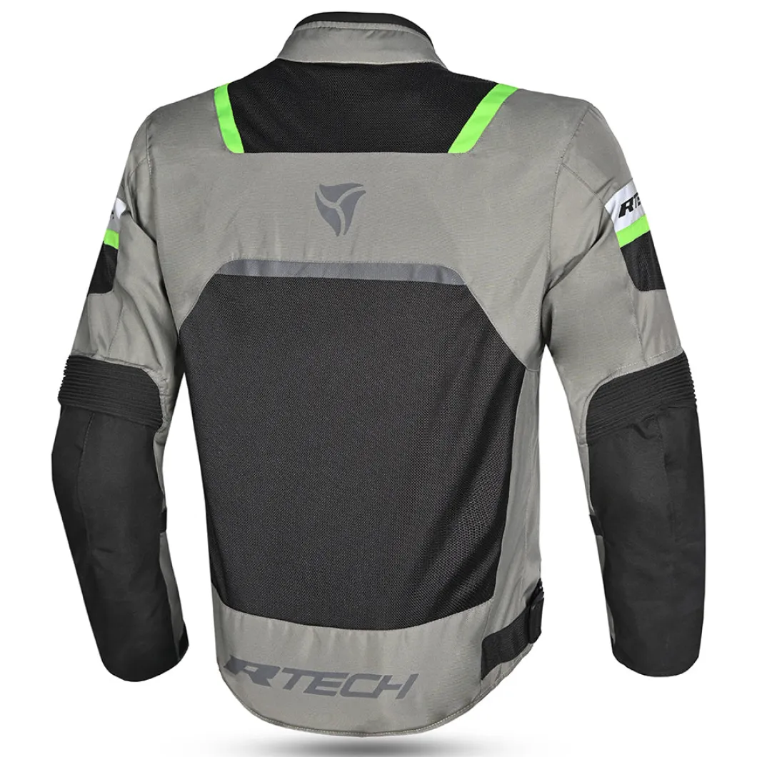 R Tech Spiral Mesh Motorcycle Jacket Ice Grey Amarill