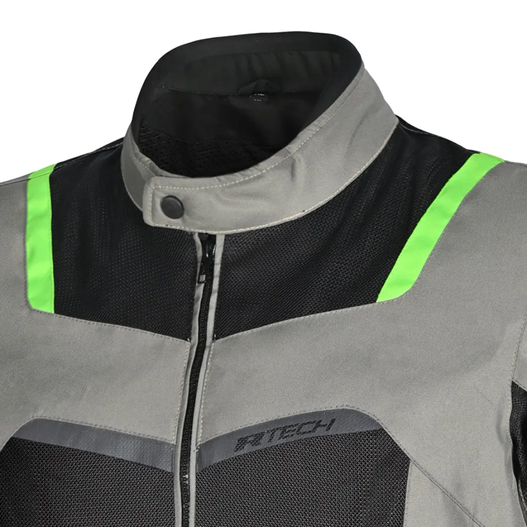 R Tech Spiral Mesh Motorcycle Jacket Ice Grey Amarill