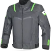 R-Tech Spiral Mesh Summer Fabric Motorcycle Jacket - Grey/Black/Green