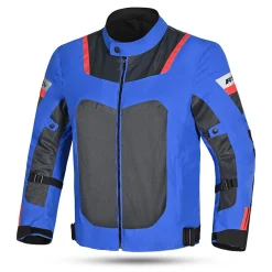 R-Tech Spiral Mesh Summer Fabric Motorcycle Jacket BLUE/GREY/RED
