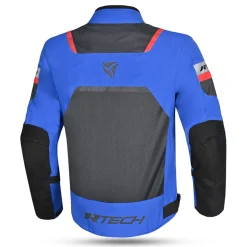 R-Tech Spiral Mesh Summer Fabric Motorcycle Jacket BLUE/GREY/RED