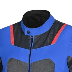 R-Tech Spiral Mesh Summer Fabric Motorcycle Jacket BLUE/GREY/RED