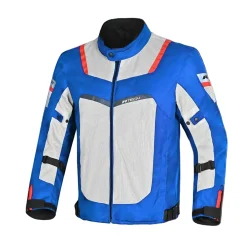 R-Tech Spiral Mesh Summer Motorcycle Jacket Fabric Ice Blue Red