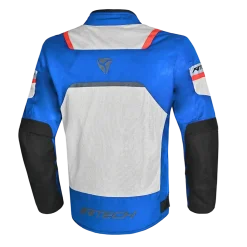 R-Tech Spiral Mesh Summer Motorcycle Jacket Fabric Ice Blue Red