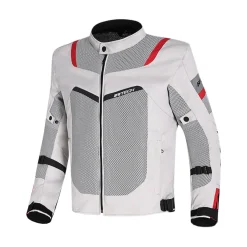 R-Tech Spiral Mesh Summer Motorcycle Jacket - Ice/Black/Red