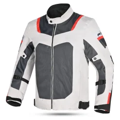 R-Tech Spiral Mesh Summer Motorcycle Jacket - Ice/Black/Red