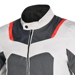 R-Tech Spiral Mesh Summer Motorcycle Jacket - Ice/Black/Red